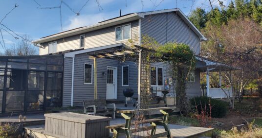 New siding on 2 story home