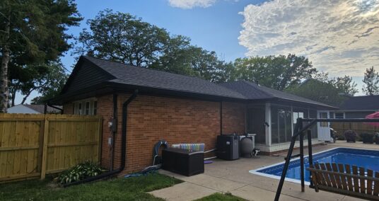 New roof on brick home