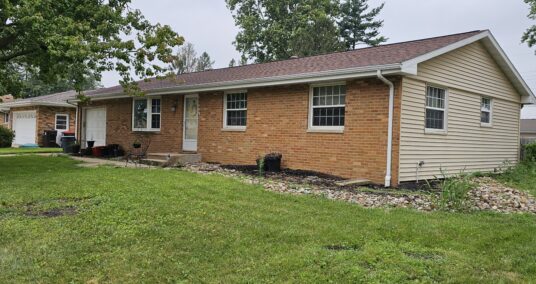 New windows on 1 story brick house