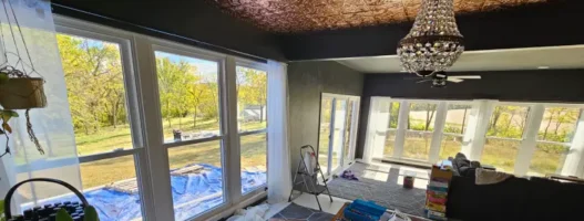 The interior of a home with new windows, part of Prairie State's comprehensive exterior remodeling services Siding Contractors Peoria IL
