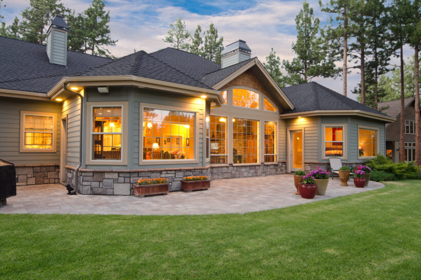 Twilight exterior of home and landscape, window installers East Peoria IL, window replacement East Peoria IL, replacement windows East Peoria IL, window contractor East Peoria IL, vinyl windows East Peoria IL, window installation East Peoria IL, energy efficient windows East Peoria IL, double hung windows East Peoria IL, casement windows East Peoria IL, awning windows East Peoria IL, sliding windows East Peoria IL, bay windows East Peoria IL, bow windows East Peoria IL, picture windows East Peoria IL, Vinyl Kraft windows East Peoria IL, residential window installers East Peoria IL, home window replacement East Peoria IL, window company East Peoria IL, custom windows East Peoria IL, new windows East Peoria IL, window services East Peoria IL